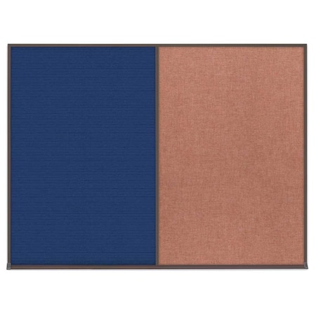 United Visual Products Double Door Radius Corkboard, 42"X32", S, UV80025-SATIN-SURF UV80025-SATIN-SURF